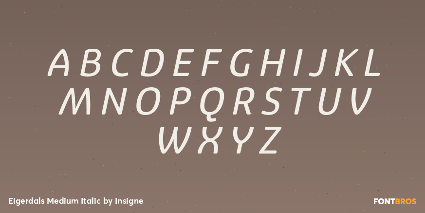 Eigerdals Medium Italic Font Poster #1