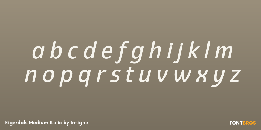 Eigerdals Medium Italic Font Poster #1