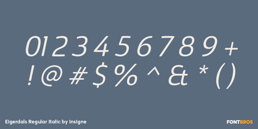 Eigerdals Regular Italic Font Poster #1