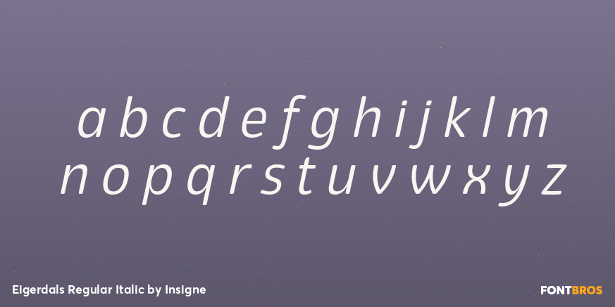 Eigerdals Regular Italic Font Poster #3