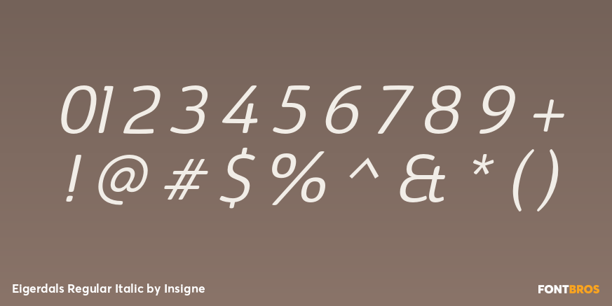 Eigerdals Regular Italic Font Poster #4