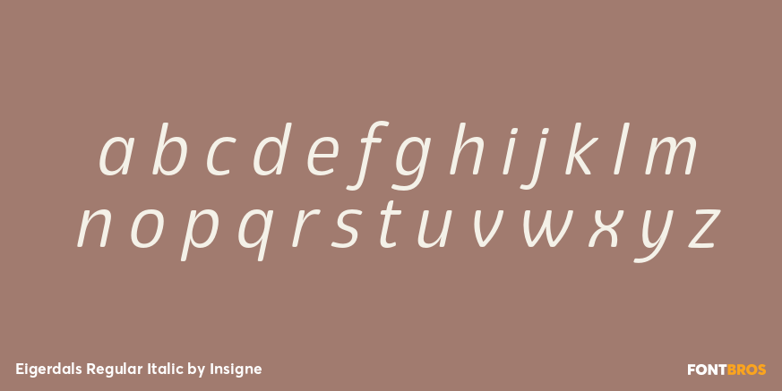 Eigerdals Regular Italic Font Poster #1