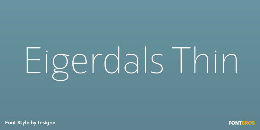 Eigerdals Thin Font Poster #1
