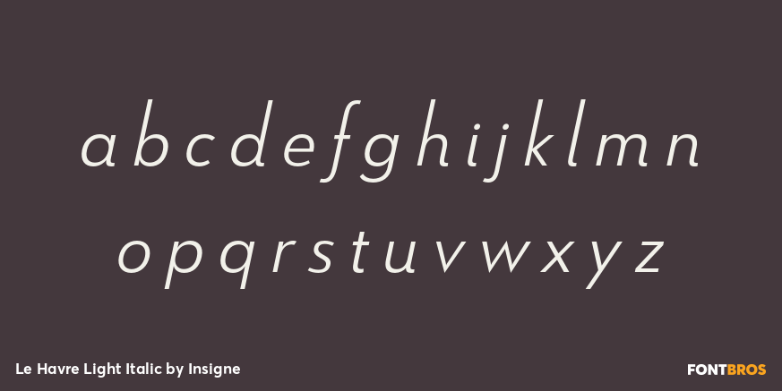 Le Havre Light Italic Font Poster #3