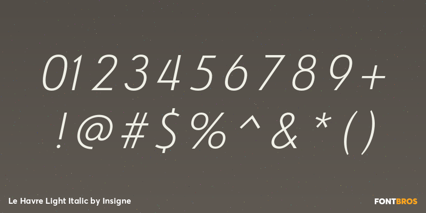 Le Havre Light Italic Font Poster #4