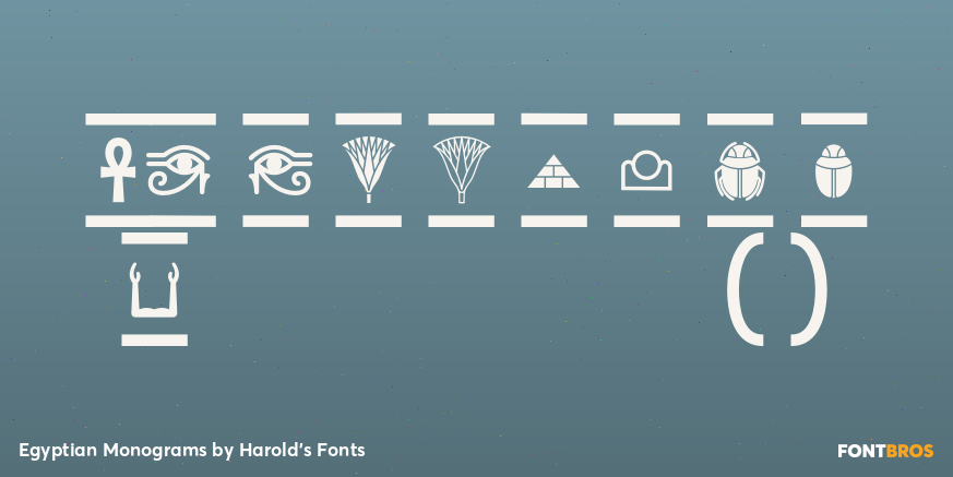 Egyptian Monograms Font Poster #1