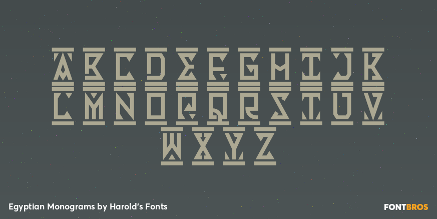 Egyptian Monograms Font Poster #2