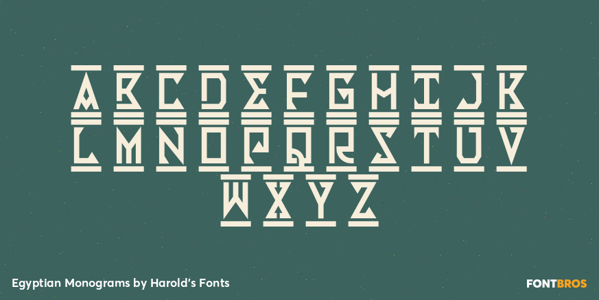 Egyptian Monograms Font Poster #3