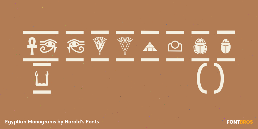 Egyptian Monograms Font Poster #4