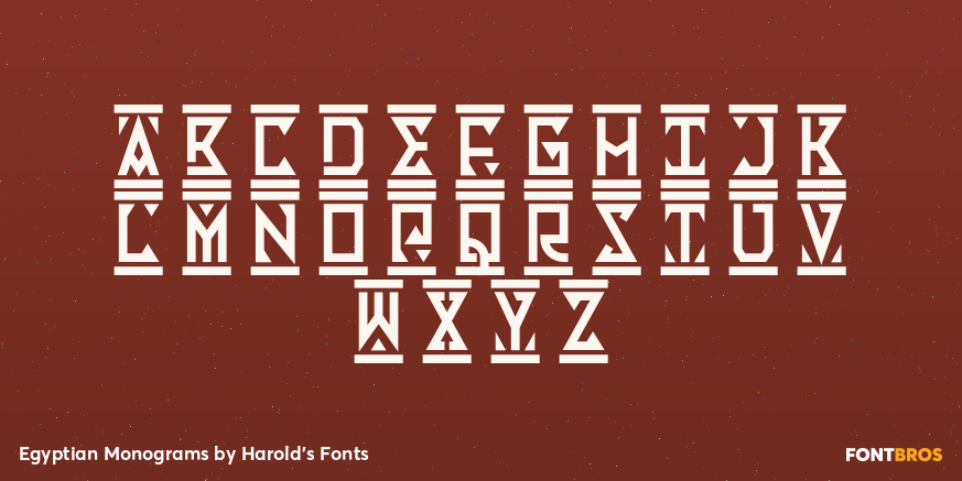 Egyptian Monograms Font Poster #1