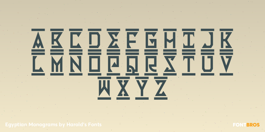 Egyptian Monograms Font Poster #1