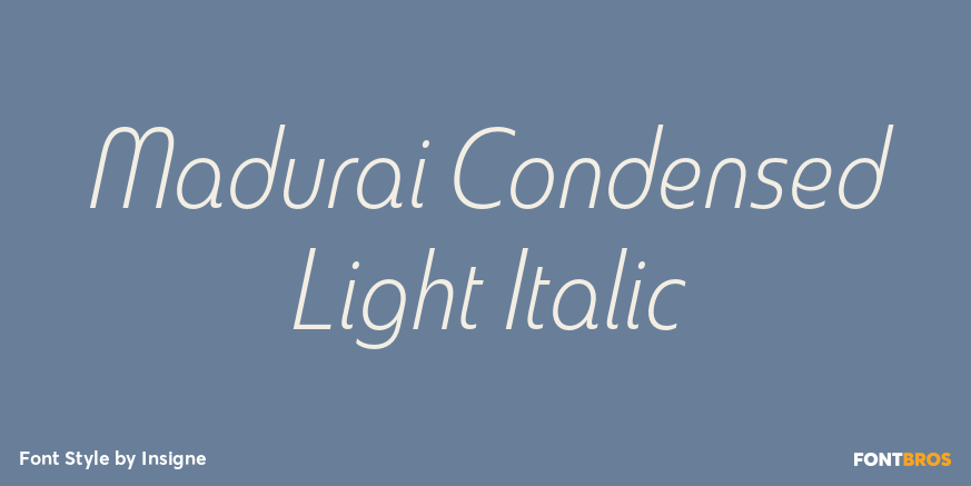 Madurai Condensed Light Italic Poster