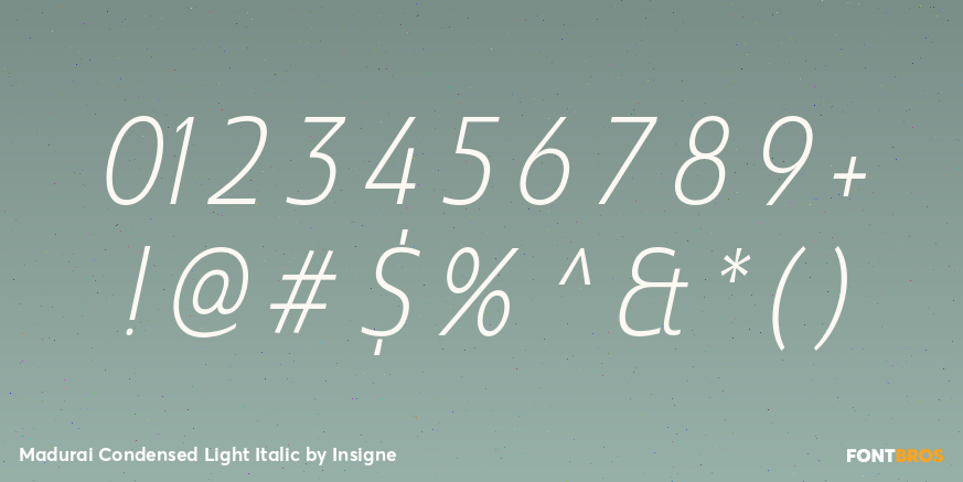 Madurai Condensed Light Italic Font Poster #4
