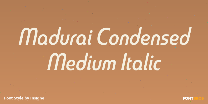 Madurai Condensed Medium Italic Poster