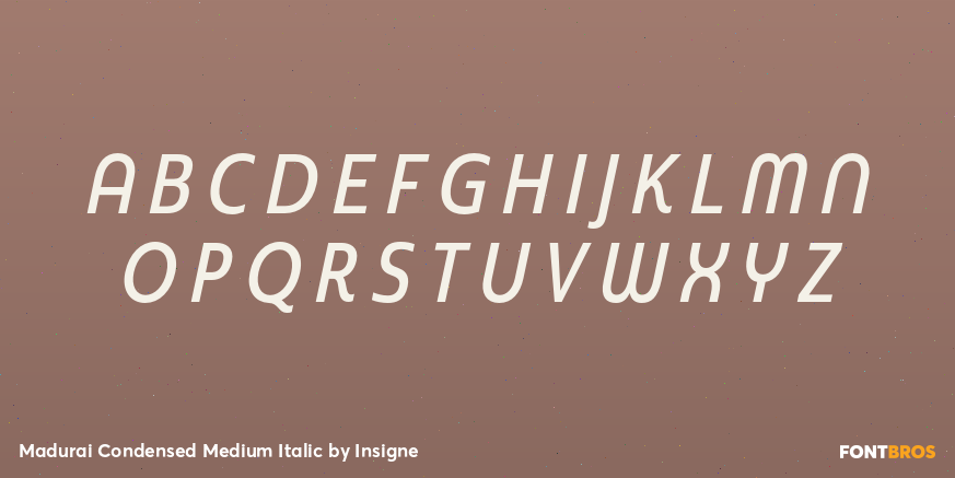 Madurai Condensed Medium Italic Font Poster #2