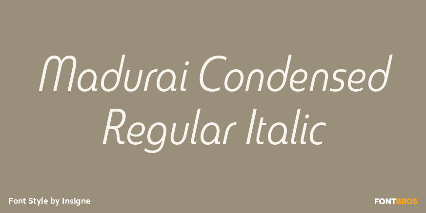Madurai Condensed Regular Italic Poster