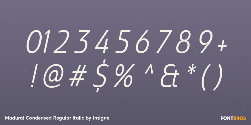 Madurai Condensed Regular Italic Font Poster #4