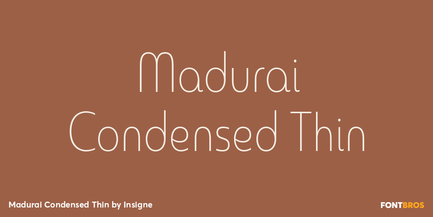 Madurai Condensed Thin Font Poster #1