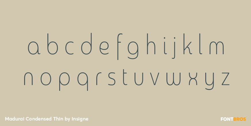 Madurai Condensed Thin Font Poster #3