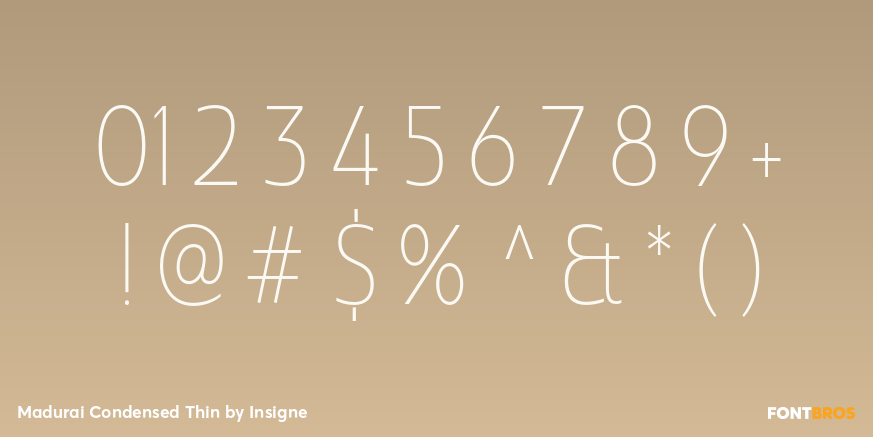 Madurai Condensed Thin Font Poster #4