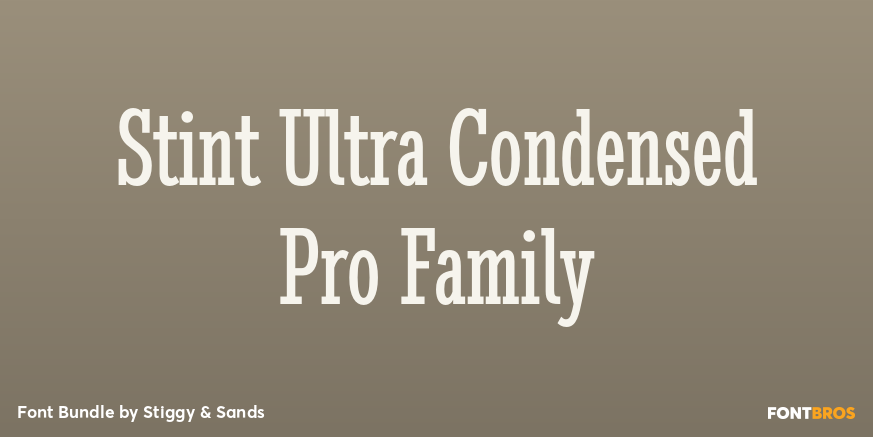 Stint Ultra Condensed Pro Family Poster