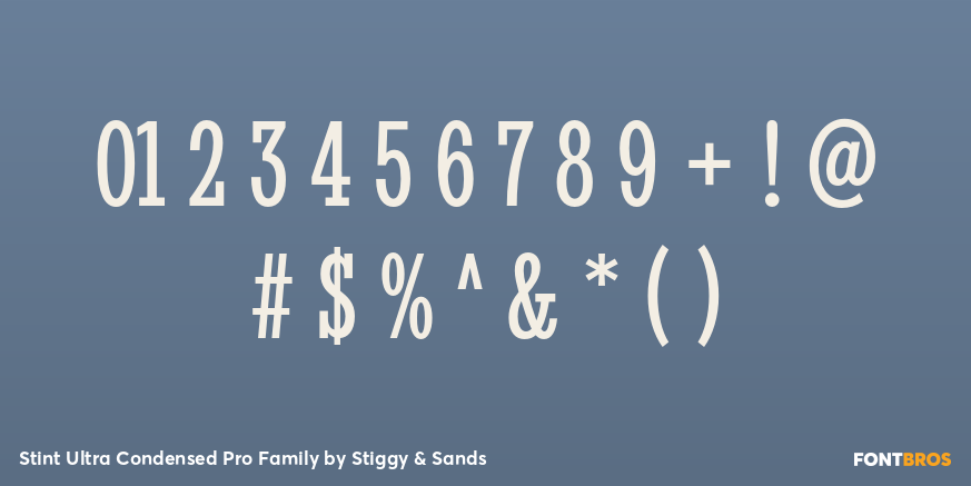 Stint Ultra Condensed Pro Family Font Poster #1