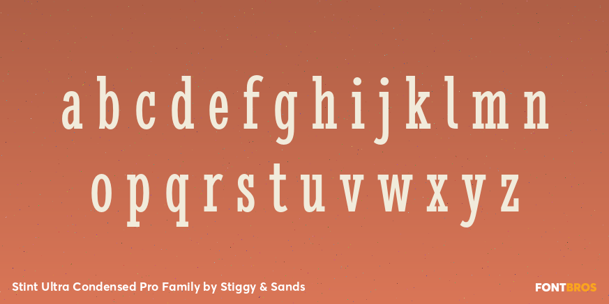 Stint Ultra Condensed Pro Family Font Poster #1