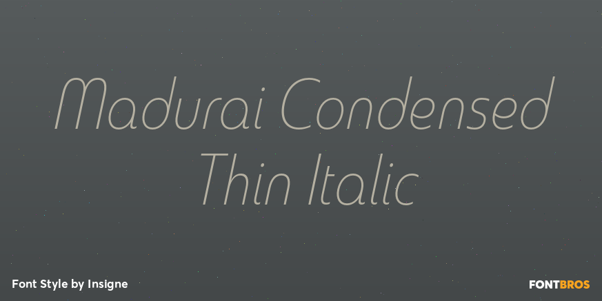 Madurai Condensed Thin Italic Poster