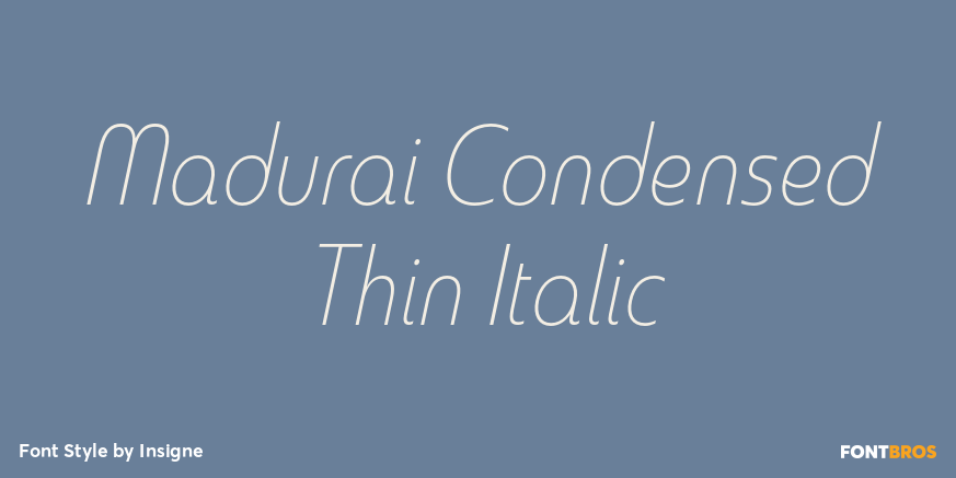 Madurai Condensed Thin Italic Poster