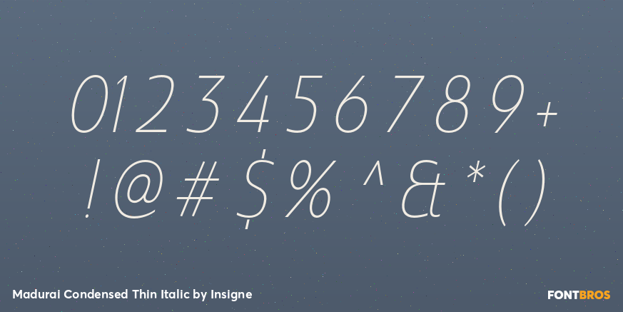 Madurai Condensed Thin Italic Font Poster #4