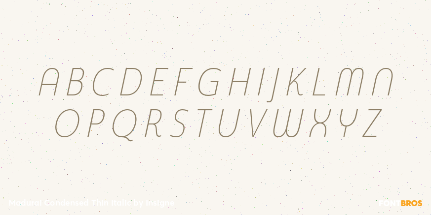 Madurai Condensed Thin Italic Font Poster #1