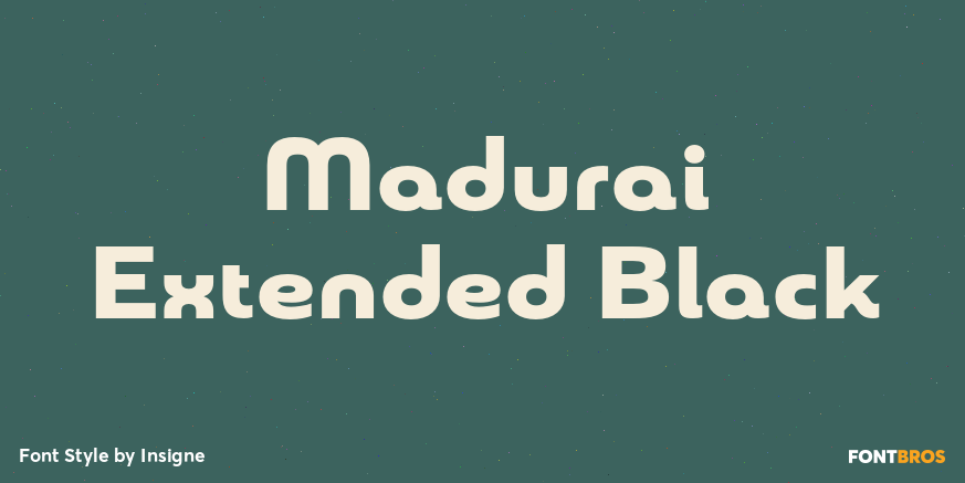 Madurai Extended Black Font Poster #1