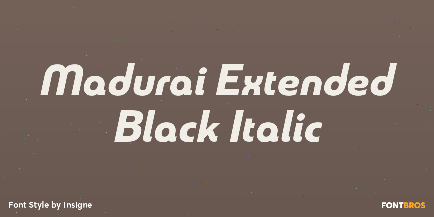 Madurai Extended Black Italic Poster