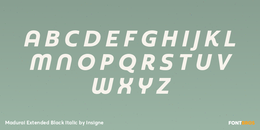 Madurai Extended Black Italic Font Poster #1