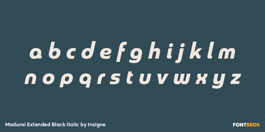 Madurai Extended Black Italic Font Poster #1