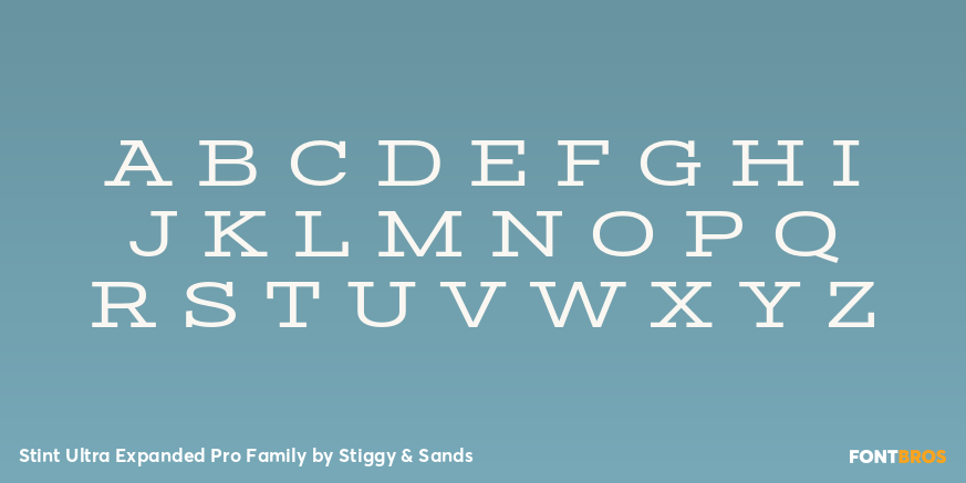Stint Ultra Expanded Pro Family Font Poster #2