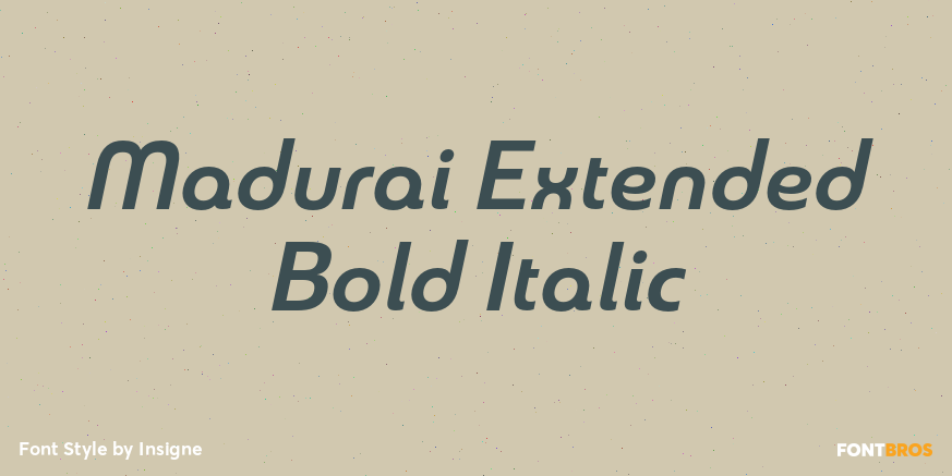 Madurai Extended Bold Italic Poster