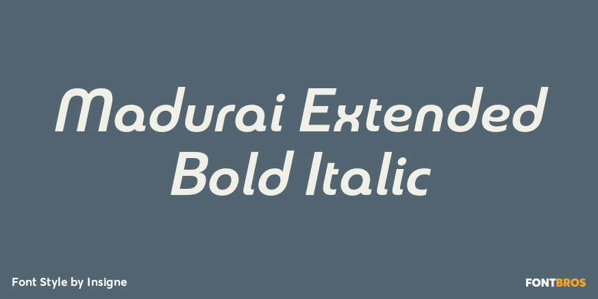 Madurai Extended Bold Italic Poster