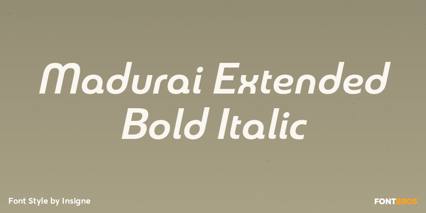 Madurai Extended Bold Italic Poster