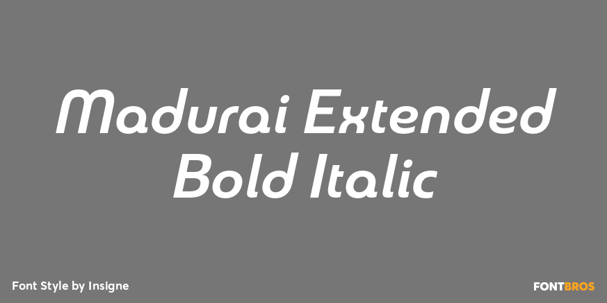 Madurai Extended Bold Italic Poster