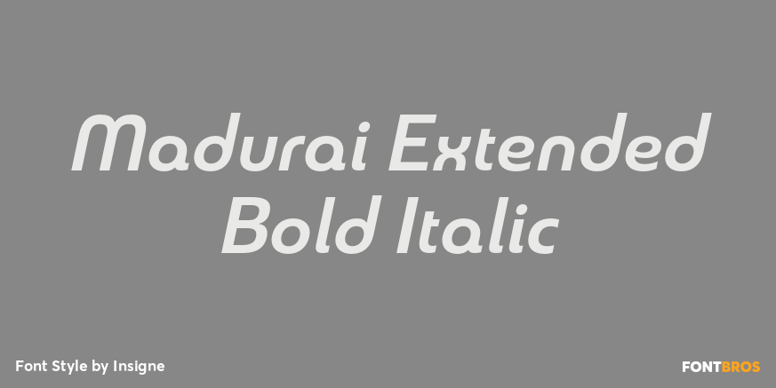 Madurai Extended Bold Italic Poster