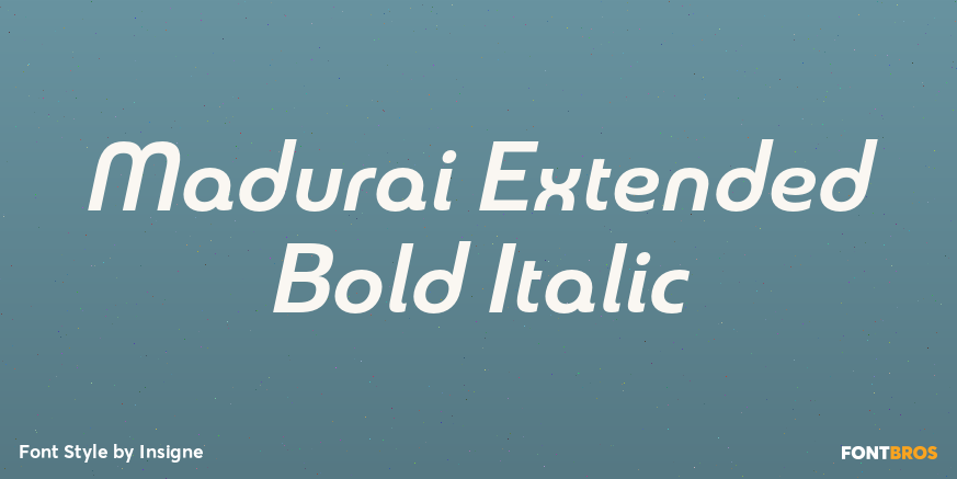 Madurai Extended Bold Italic Poster