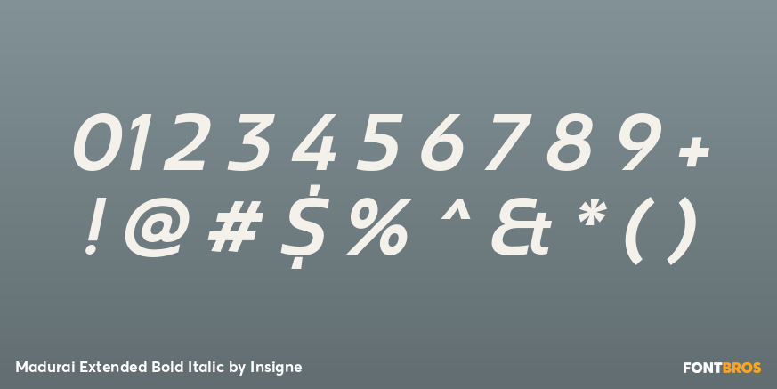 Madurai Extended Bold Italic Font Poster #1