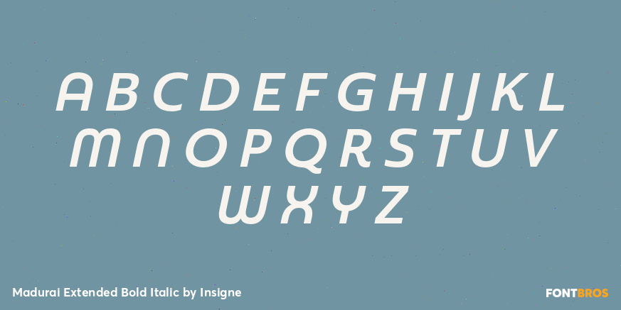 Madurai Extended Bold Italic Font Poster #1