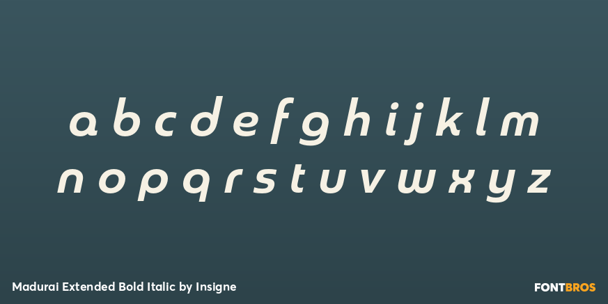 Madurai Extended Bold Italic Font Poster #1