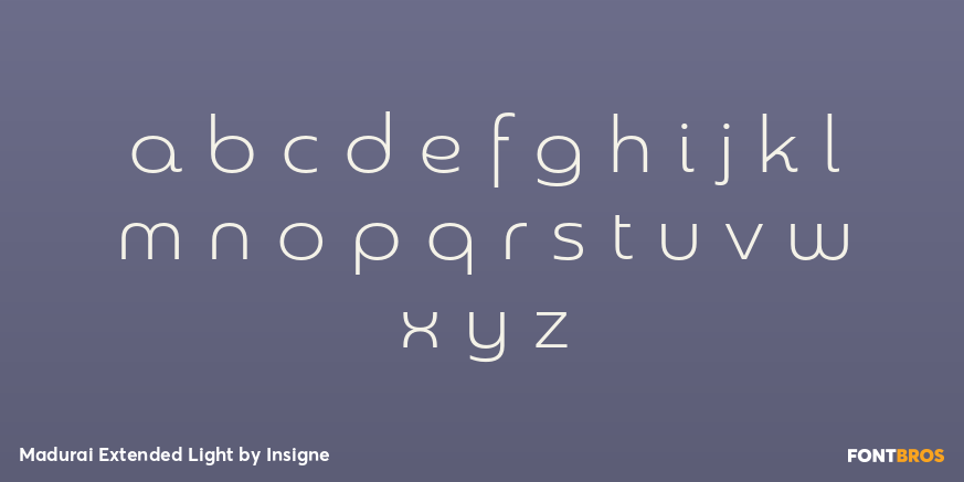 Madurai Extended Light Font Poster #1