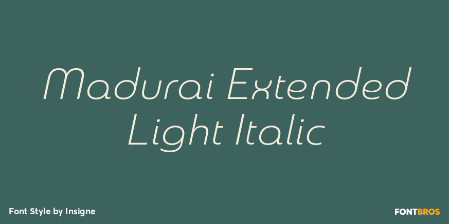 Madurai Extended Light Italic Poster
