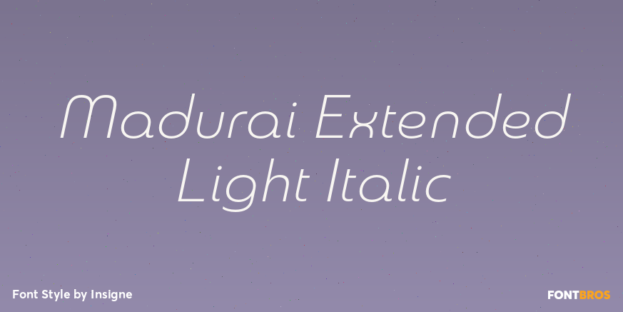 Madurai Extended Light Italic Poster