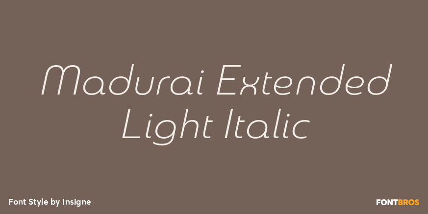 Madurai Extended Light Italic Poster