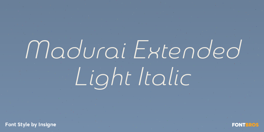 Madurai Extended Light Italic Poster